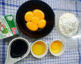 Foto langkah ke 1 dari resep Ogura Zebra Cake with Coconut Milk.