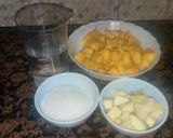 A picture of step 1 of Mango fruity  fresh n juicy.