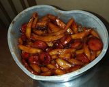 Foto langkah ke 5 dari resep Kentang Sosis Saus Tiram Simple.