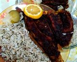 عکس مرحله 1 از دستور شویدپلو با ماهی شکم پر