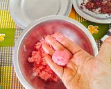 A picture of step 3 of ROSE COCONUT LADDU No Time No - fry Diwali sweet special Rose coconut laddu 🌹🌹.