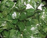 A picture of step 1 of Aloo palak.