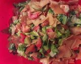 A picture of step 2 of Fattoush with Boiled Bread.