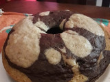 Torta húmeda marmolada de banana al microondas.rapidísima !!!!