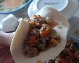 A picture of step 5 of Chinese Dumplings 🥟🥕 with Sweet and Sour Sauce 🍜.