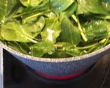 A picture of step 1 of Dhaba Style Palak Paneer (spinach with Indian cottage cheese).