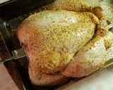 A picture of step 5 of Lemon herb rotisserie chicken.