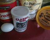 A picture of step 1 of Honey Nut Cookies.