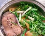 Hình bước làm 2 của món Bông bí luộc, cá basa kho thơm