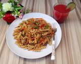 A picture of step 3 of Fusilli Pasta Stir Fry.