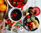 A picture of step 3 of Fruit Chocolate Fondue🍓🍊🥝🍫.
