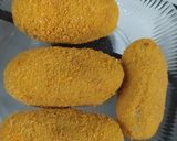 عکس مرحله 4 از دستور کراکت سیب زمینی با مرغ و ژامبون