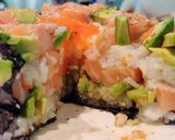 A picture of step 7 of Salmon Sashimi Cake.