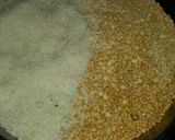 A picture of step 1 of Appe with sambar-chutney.
