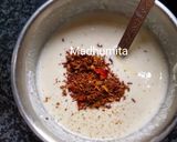 A picture of step 3 of Dahi Manjaa.