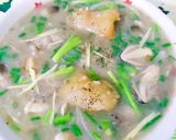 Hình bước làm 5 của món Cháo xương bò,chân bò đậu xanh và hạt sen