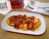 Foto langkah ke 7 dari resep Telur Ceplok Saus Tiram.