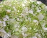 A picture of step 2 of Cheesy spring onion sev sabji.