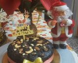 A picture of step 10 of Christmas special eggless plum cake.