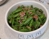 肉鬆欖菜炒四季豆的食譜步驟4照片