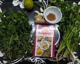A picture of step 1 of Coriander Mint Chutney.
