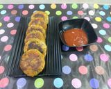 A picture of step 8 of Raw Banana sweet potato cutlets.