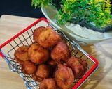 A picture of step 6 of Metha gulgula.