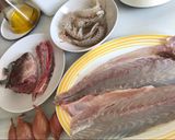 Foto del paso 1 de la receta: Corvina a la plancha con salsa de galeras...y patatas asadas en siete minutos