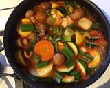 A picture of step 2 of California Farm Zucchini Potato Gochujang Stew.