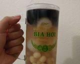 Hình bước làm 5 của món Chè long nhãn hạt sen + làm thạch đen bằng bột pha sẵn