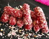 A picture of step 4 of Beetroot mithai rolls.