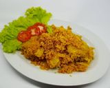 Foto langkah ke 9 dari resep Ayam goreng kremes renyah lama + sambal trasi🌶🍅🍗.
