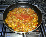 Foto del paso 10 de la receta: Berenjenas con jamón, lomo de cerdo con verduras y Bechamel