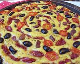 Pas rețetă Focaccia-floare cu cartof dulce, măsline, carne afumată și roșii cherry 5 fotografie
