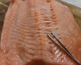 Tejszínes lazacfilé puliszkával recept fázis 2 fotója