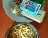 Foto langkah ke 1 dari resep Fettucini Carbonara Spinach Milky.