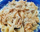 Foto del paso 7 de la receta: Tagliatelle con salsa cremosa de tomate y pulled pork