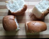 A picture of step 1 of Dahi bread bhalla.