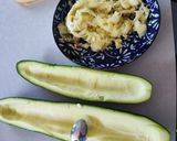 A picture of step 3 of Stuffed Zucchini in the Air Fryer.