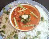 A picture of step 9 of Dhaba style Rajma masala kidney beans masala.