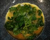 Foto langkah ke 3 dari resep Telur Dadar Bayam Rendah Kalori.