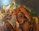 A picture of step 5 of Fajita pasta.