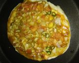 A picture of step 3 of Pizza Dosa.
