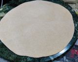 A picture of step 6 of Roti with brinjal aloo fry.