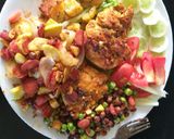 A picture of step 3 of Grill chicken with vegetables and pineapple healthy daid plan.