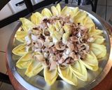 Une image de l'étape 9 de Salade d endives au thon et tomates séchées sauce noix et framboise.