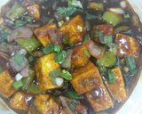 A picture of step 6 of Paneer chilli.