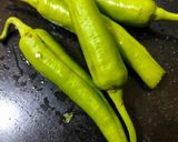 A picture of step 3 of Stuffed Mirchi Bhaji.