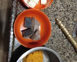 A picture of step 1 of Volcano Chocolates.