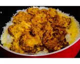 A picture of step 6 of Thai Chicken Biriyani: ‘Khao Mok Gai'.